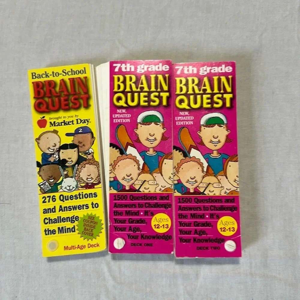 Brain Quest- 7th grade- Deck 1 and Deck 2 and Mutli Age Deck